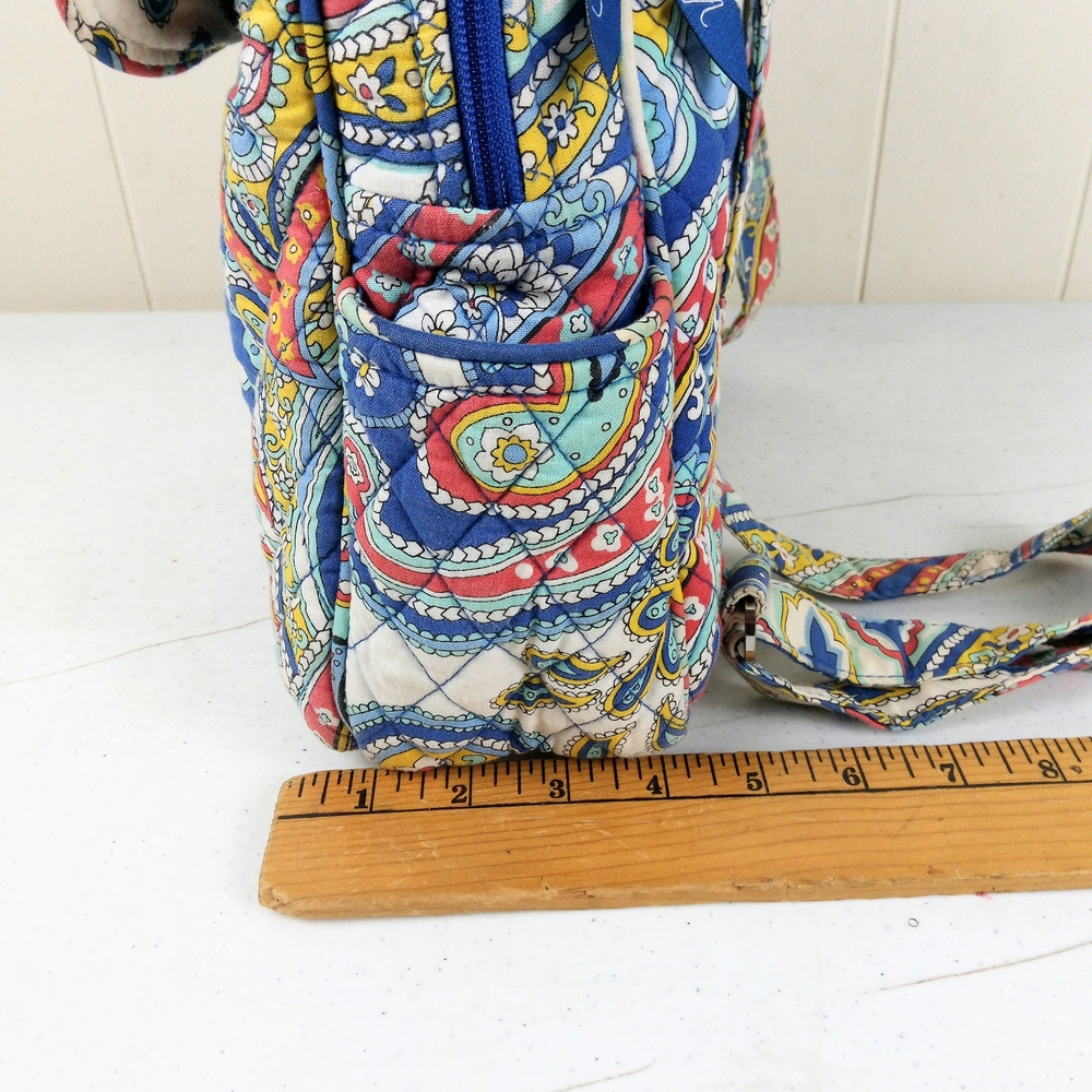 Vera Bradley Marina Paisley Medium Backpack Floral Quilted Cotton Retired 2013 - Picture 10 of 10